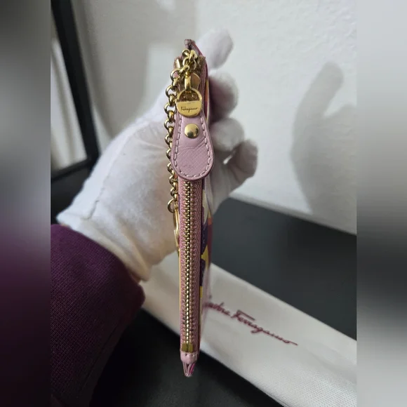 Salvatore Ferragamo Colorful Letter Wallet with Gold Accent - Picture 6 of 8